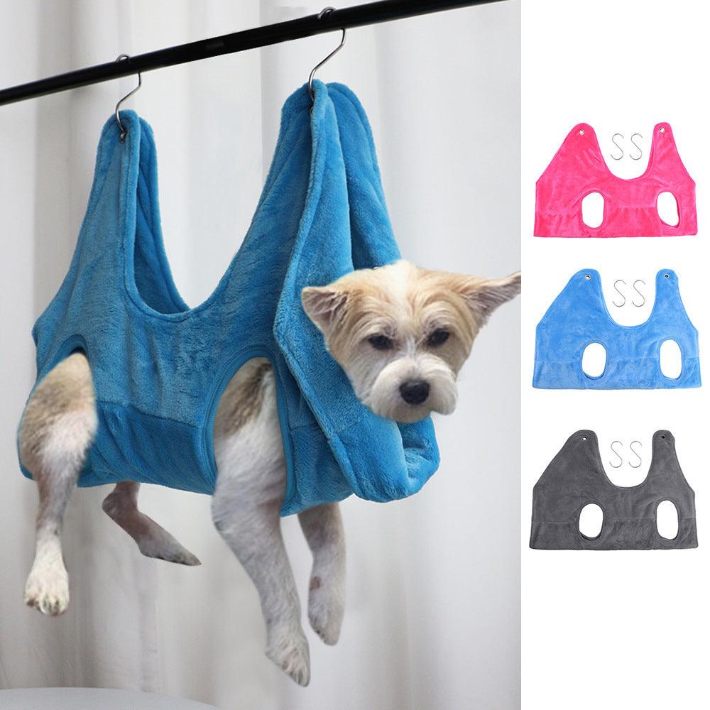 Pet Dog Cat Grooming Hammock Harness Dog Hammock Restraint Bag Helper Breathable Dogs Grooming Trimming Hammock Helper Cats-0