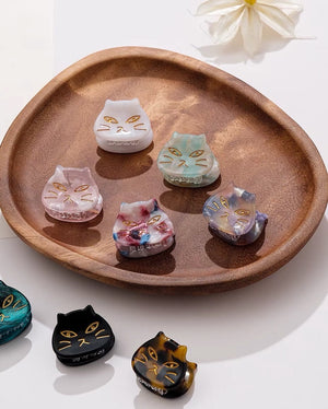 PAWSOME PETS NEW YORK Hand-painted Tiny Cat Hair Clip  all colors | Eco-Friendly-1