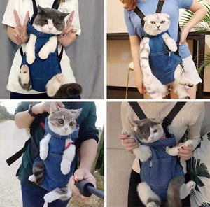 Adorable denim Carriers for cats and dogs-0