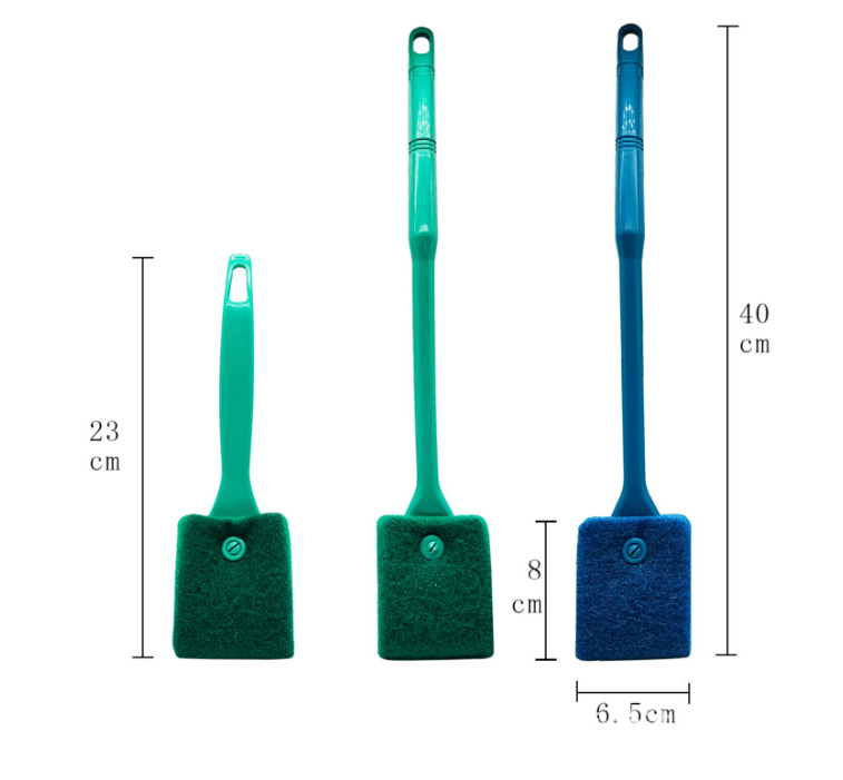 Dual-Sided Long Handle Aquarium Cleaning Brush-3