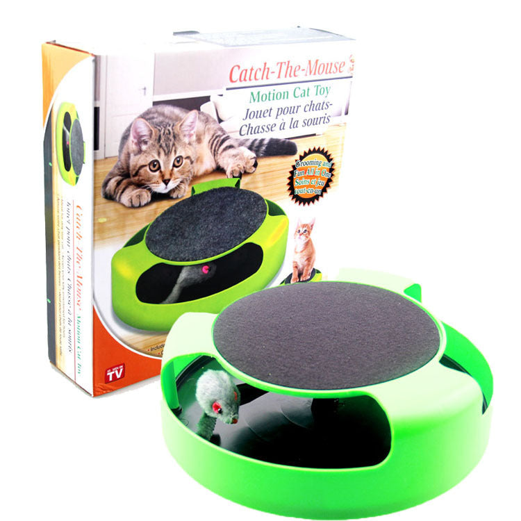 Green Interactive "UFO" Smart Cat Catch RAT Toy-0