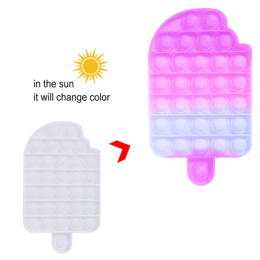 Change Color Under SUN Push Pop Fidget  Sensory Toy-Purple Colection-1