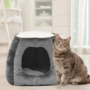 Cat Castle Igloo Round Nest Cave Grey L-6