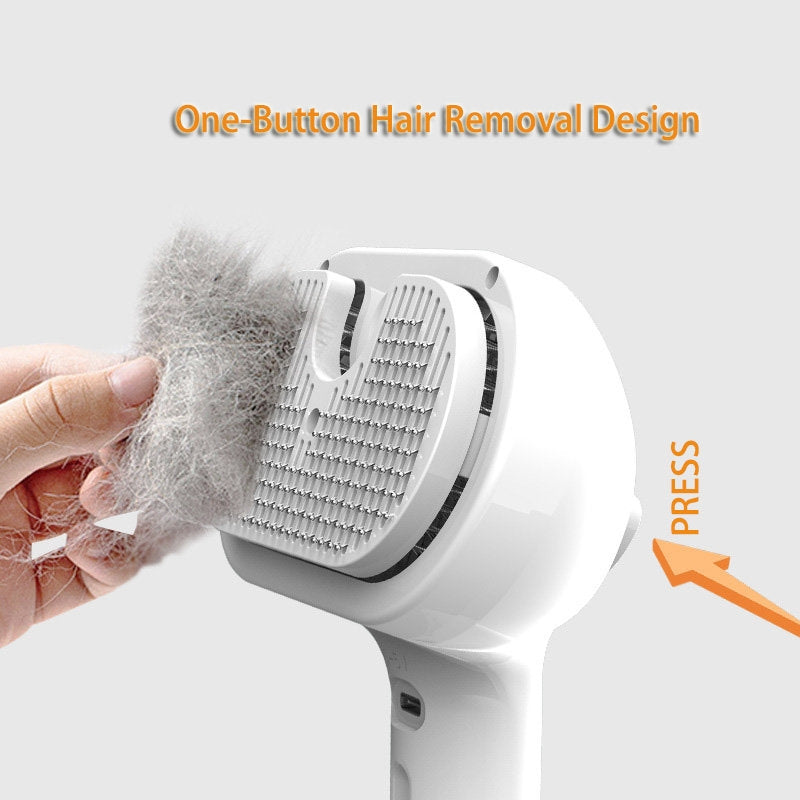 Pet Comb Self Cleaning Pets Hair Remover Brush For Dogs Grooming Comb Built-In Mist Humidifier-2