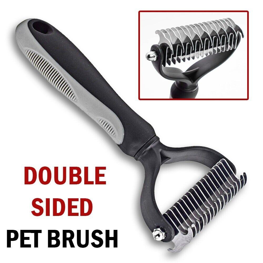 Professional Pet Grooming Tool 2 Sided Undercoat Dog Cat Shedding Comb Brush Pet-0