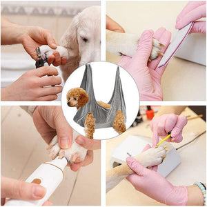 Pet Dog Cat Grooming Hammock Harness Dog Hammock Restraint Bag Helper Breathable Dogs Grooming Trimming Hammock Helper Cats-4