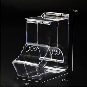 Transparent Plastic Hamster Feeder Food Box - Innovative Fixable Design-1