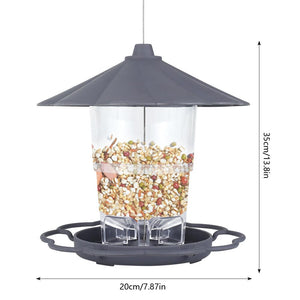 Foldable Bird Feeder With Removable Roof - Outdoor Garden Decor-5