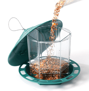 Transparent Hanging Bird Feeder For Outdoor Gardens-5