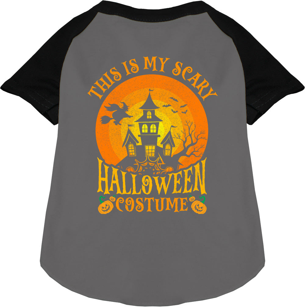 Scary Halloween Costume Pet Raglan Shirt-0