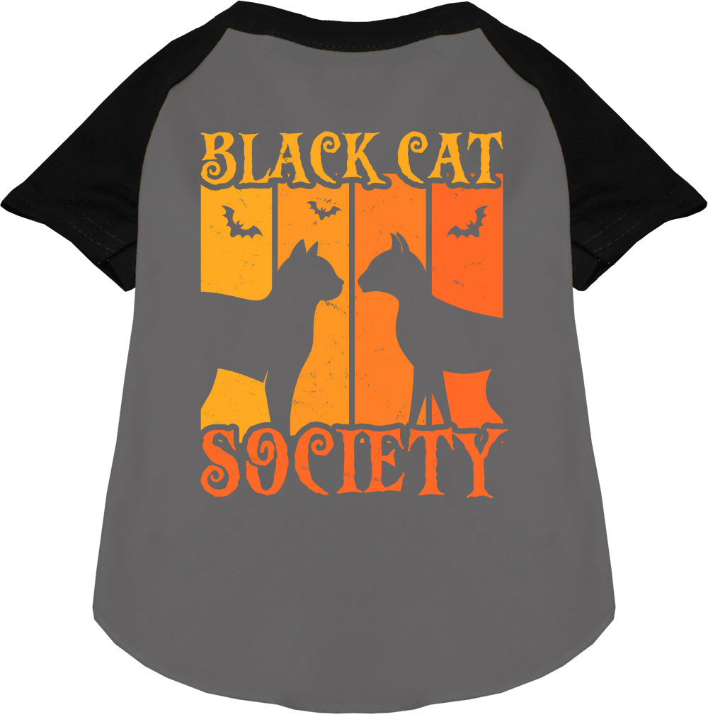 Black Cat Society Pet Raglan Shirt-0