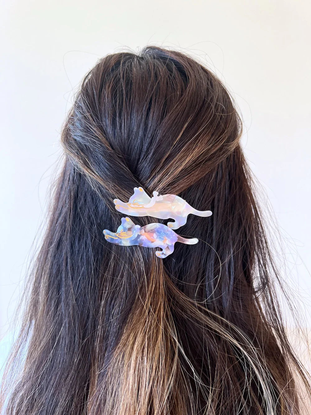 PAWSOME PETS NEW YORK Hand-painted Floral Cat Hair Clip all colors | Eco-Friendly-2