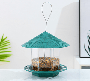 Transparent Hanging Bird Feeder For Outdoor Gardens-1