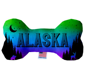 Pet & Dog Plush Bone Toys, "Alaskan Mountains" (Set 2 of 2 Alaska State Toy Options, available in different pattern options!)-5