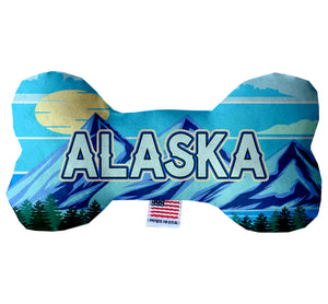 Pet & Dog Plush Bone Toys, "Alaskan Mountains" (Set 2 of 2 Alaska State Toy Options, available in different pattern options!)-8