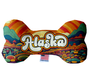 Pet & Dog Plush Bone Toys, "Alaskan Mountains" (Set 2 of 2 Alaska State Toy Options, available in different pattern options!)-10