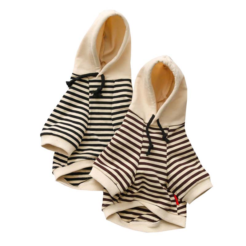 Striped Cotton Dog Hoodie-0