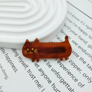 PAWSOME PETS NEW YORK Hand-painted Kitty Cat Hair Clip  all colors | Eco-Friendly-3