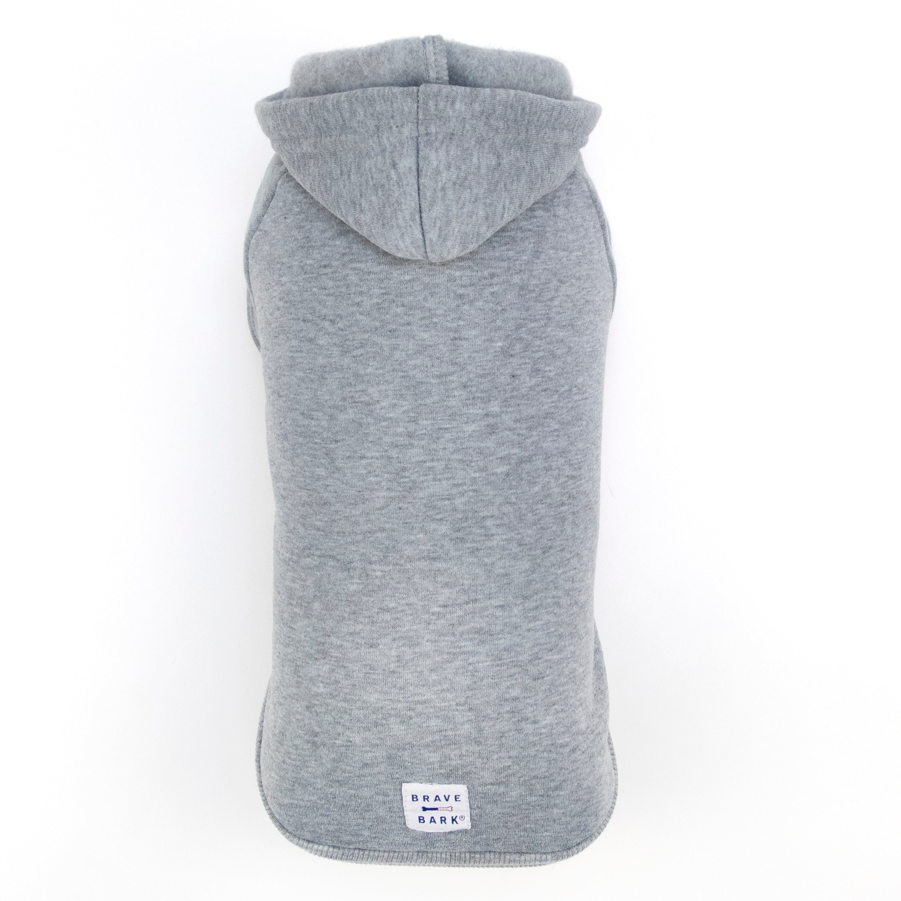 Brave Bark Hooded Dog Fleece - Heather Grey-0