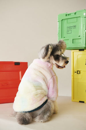 Rainbow Dog Fur Coat-1