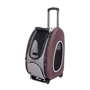 Eva Pet Wheeled Multifunctional Carrier - Chocolate-0