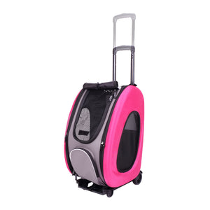 Eva Pet Wheeled Multifunctional Carrier - Hot Pink-0