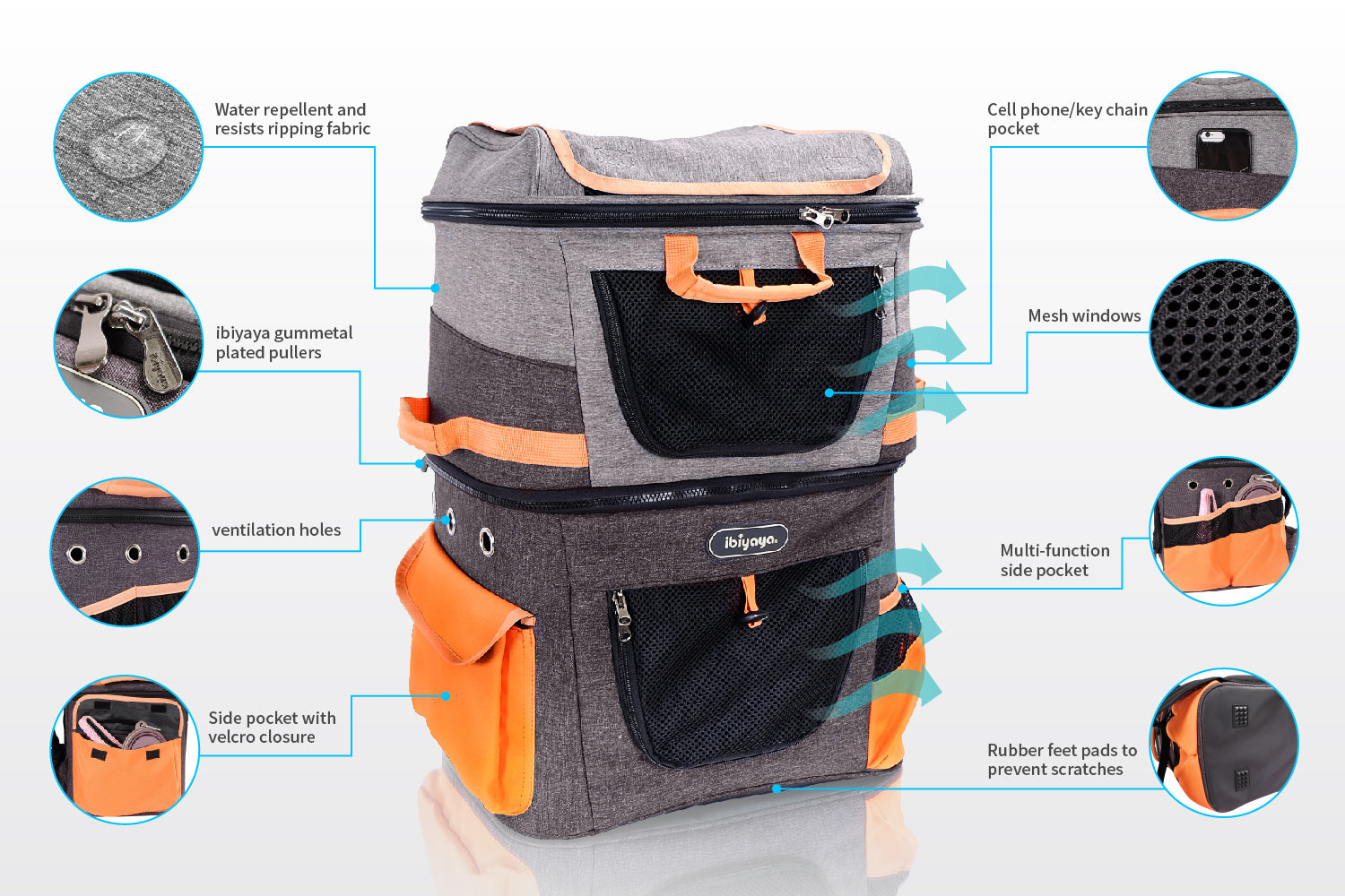 TWO-TIER HANDSFREE PET BACKPACK CARRIER-5