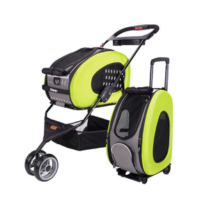 Ibiyaya 5-in-1 Combo Pet Carrier & Stroller - Apple Green-0