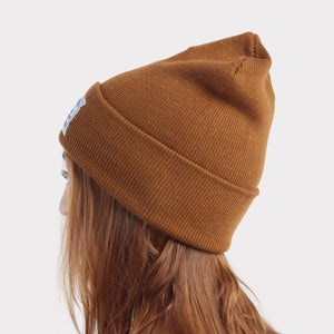 Human Logo Beanie - Caramel-1