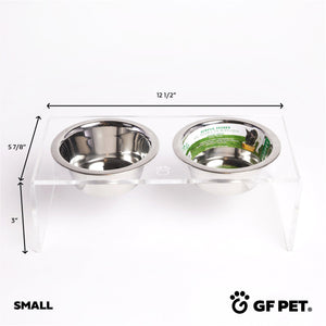 Acrylic Double Feeder - Clear-4