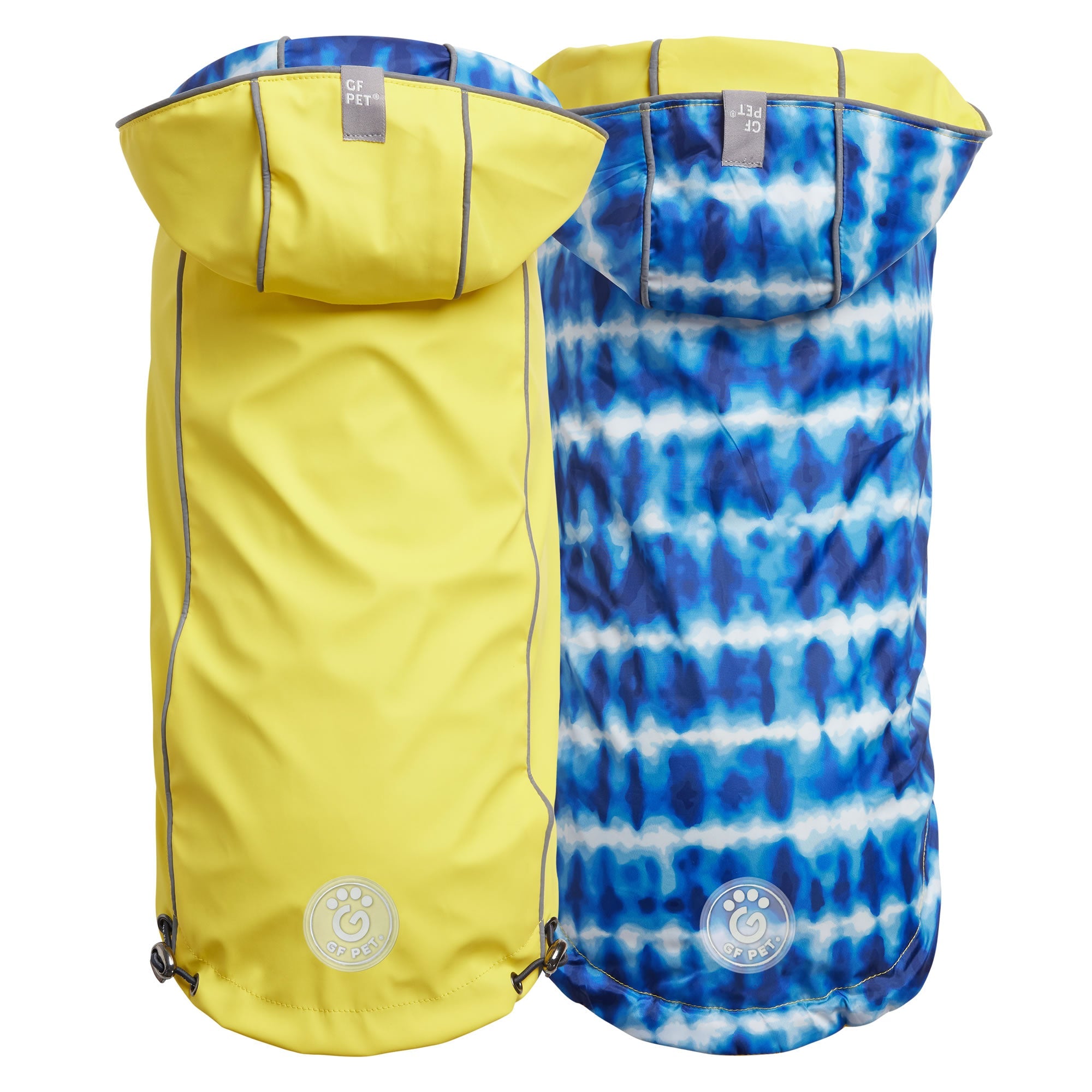 Reversible Elasto-Fit Raincoat - Yellow/Blue-0