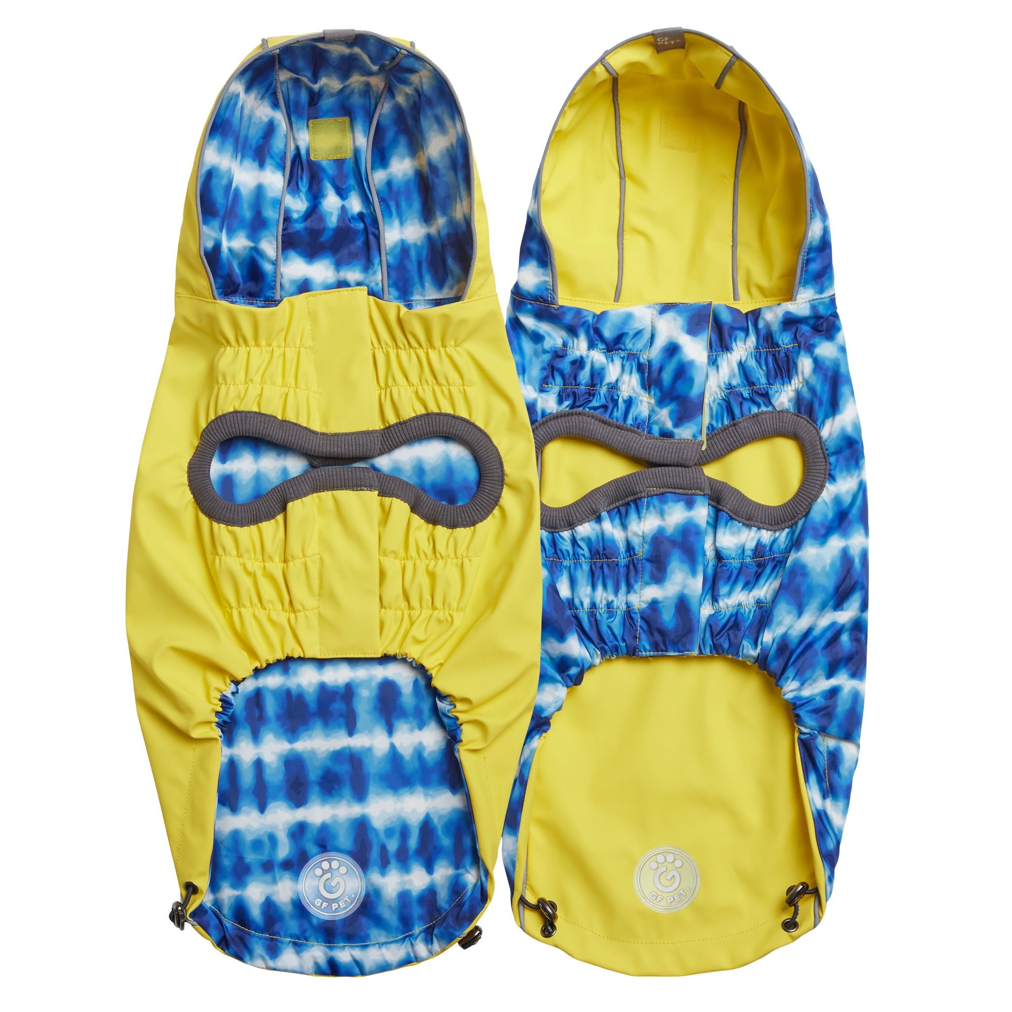 Reversible Elasto-Fit Raincoat - Yellow/Blue-2