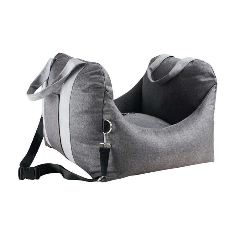 PREORDER Plush Pet Booster Car Seat in Charcoal-0