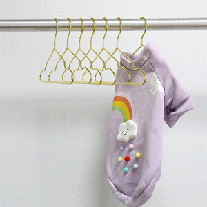 Pet Clothing Hangers - Gold (10pk) 2 Sizes-3