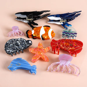 PAWSOME PETS NEW YORK Hand-painted OCEAN Claw Hair Clip #3 | Eco-Friendly-1