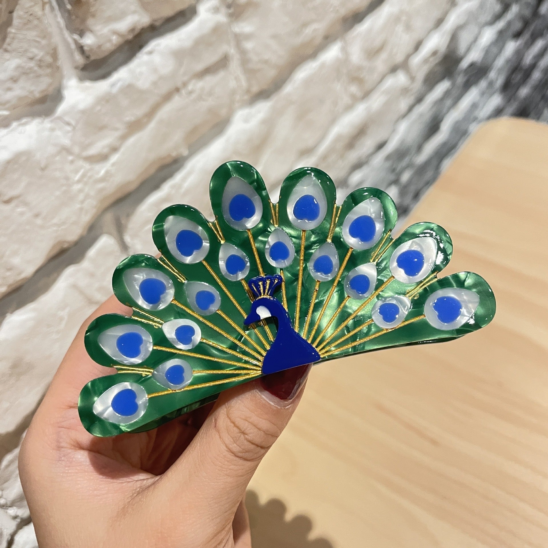 PAWSOME PETS NEW YORK Hand-painted BIRDS Claw Hair Clip #18 | Eco-Friendly-0