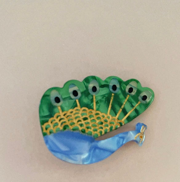 PAWSOME PETS NEW YORK Hand-painted BIRDS COLLECTION Hair Clip # 8 | Eco-Friendly-0