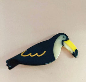 PAWSOME PETS NEW YORK Hand-painted BIRDS COLLECTION Hair Clip # 7 | Eco-Friendly-0