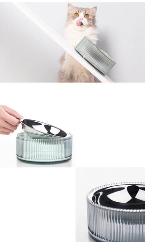 Contemporary Stainless Steel Pet Bowl in Blue-5