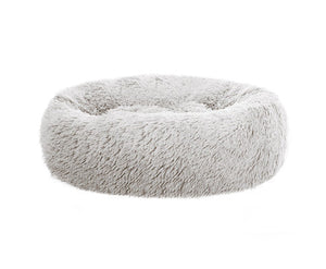 Soothing Calming Donut Pet Bed in White-3