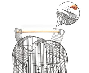 Pet Bird Cage with Stainless Steel Feeders-3