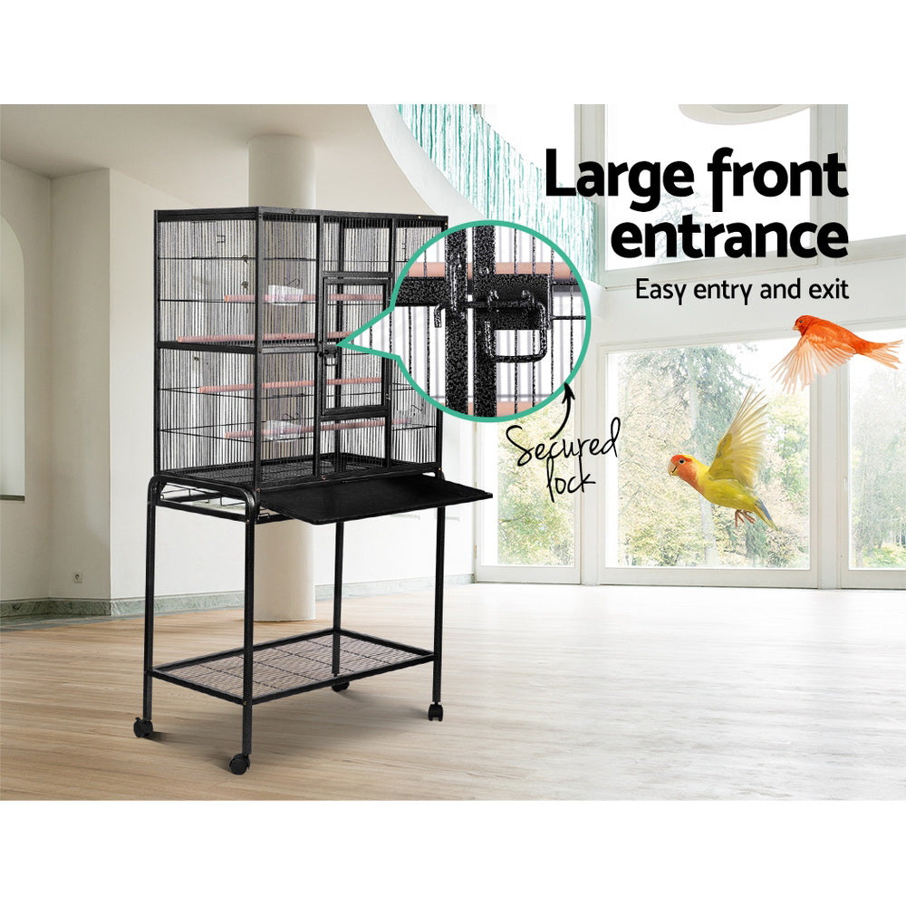 Pet Bird Cage with Feeders 144CM-2