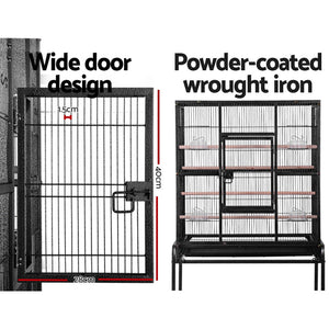 Pet Bird Cage with Feeders 144CM-1