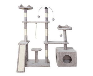 Pet Cat Tree Playhouse Tower Condo 135cm-1