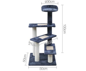 Multi Level Cat Scratching Tree - Grey-1