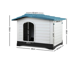 Pet Weatherproof Pet Kennel - Blue-1