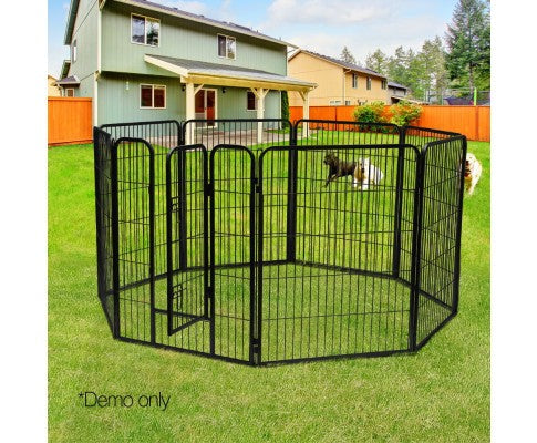 Pet 8 Panel Portable Pet Playpen Crate Enclosure 100cm-5