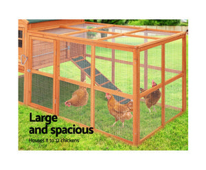 XL Pet Chicken Rabbit Hutch with Large Run-3