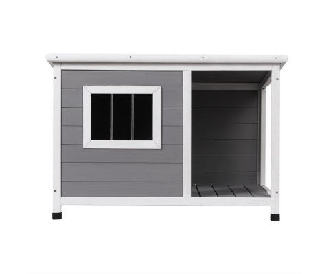 Large Indoor Outdoor Dog Kennel House - Grey-2