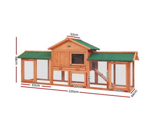 Chicken/Rabbit Hutch - Coop with Run-3